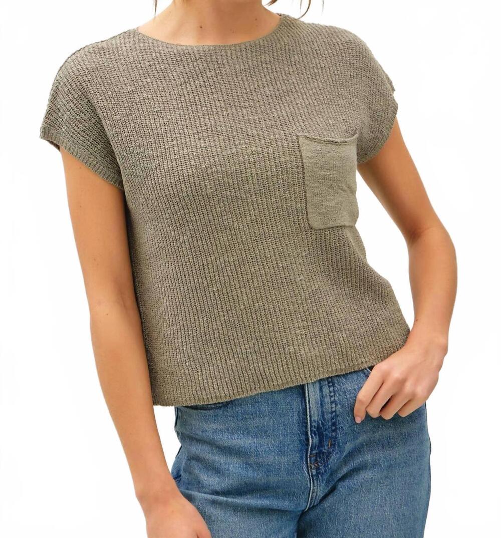 NEW BE COOL sondi pocket tee in olive